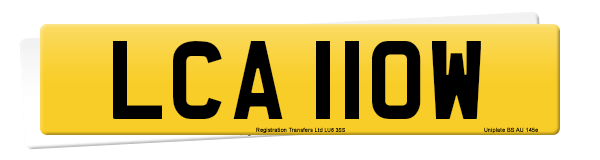Registration number LCA 110W